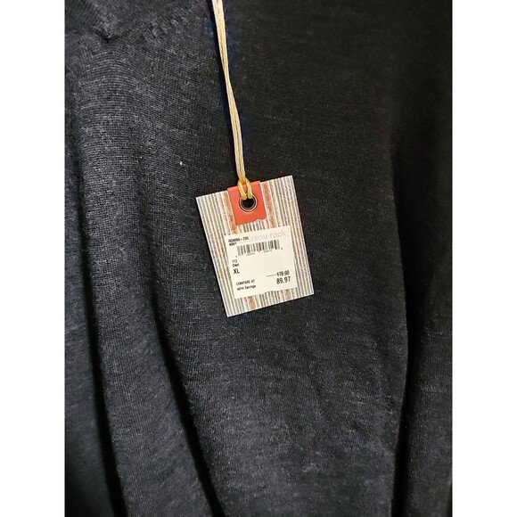 Robert GRAHAM Black Merino Wool Sweater Sz XL - Picture 4 of 6